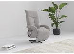 TV-Sessel SIT & MORE "Amica, inkl. Kopfteilverstellung & Drehfunktion", silber, B:74cm H:112cm T:82cm, 90% Polyester, 10% Polyamid, Sessel, wahlweise mit 2 Motoren, Akku und Aufstehhilfe
