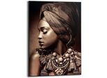 Poster REINDERS "Afrikanische Frau", braun (farbe bild(er): braun), B:50cm H:70cm T:1,6cm, MDF, Bilder, Poster