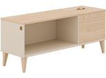 Lowboard PAIDI "MILA & BEN Steiff by PAIDI in Beige, 3 Türen mit Push-to-open", beige (cashmere, beige, scandinavian, wood), B:129cm H:53,4cm T:40,1cm, Holzwerkstoff, Sideboards, Lowboard, stabiles Regal mit Massivholz-Füßen, Standregal, geprüfte Qualität