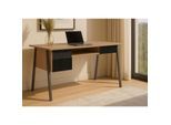 Schreibtisch MCW-O40, Bürotisch Computertisch, MDF Metall Melamin 78x120x60cm ~ natur