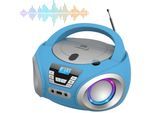 Cyberlux CD-Player mit LED-Beleuchtung CD/MP3 USB Kinder Radio blau