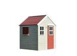 Spielhaus , Naturfarben, Rot , Holz , Kiefer , 120x155x120 cm , Freizeit & Co, Gartenspielzeug, Spielhäuser