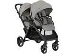 Joie Geschwisterwagen , Grau , Textil , 56x101.5x104 cm , Feststellbremse, Fußstütze abklappbar, 5-Punkte-Gurt, für Babyschale geeignet , Baby on Tour, Kinderwagen, Geschwisterwagen & Zwillingskinderwagen
