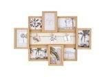 Monee Multirahmen , Naturfarben , Metall, Glas, Papier, Holzwerkstoff , rechteckig , 62.4x44.4x3 cm , Fsc , Passepartout , Bilder & Rahmen, Bilderrahmen, Metallrahmen