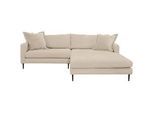 P & B Ecksofa , Creme , Textil , Ottomane rechts, L-Form , 268x193 cm , Rücken echt , Wohnzimmer, Sofas & Couches, Wohnlandschaften, Ecksofas