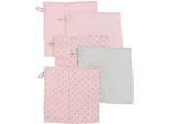Roba Waschlappen 5er-Set rosa , Rosa , Textil , Rechteckig , 25x25 cm , Gots , Badtextilien, Waschlappen