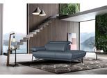 Ottomane EGOITALIANO "Anais, erstklassiges Designsofa, Breite 179 cm, Fußfarbe schattengrau", grau (smoke), Sofas, B/H/T: 179cm x 74cm x 106cm, Leder BULL, Ottomane rechts, Armlehne links, LEDER -Artikel BULL – Kat. B: Der Artikel BULL ist ein geschliffenes, pigmentiertes und behandeltes Rindsleder mit einer Dicke von 1, 3-1, 5 mm. Dieses Leder zeigt eine ziemlich weiche Hand mit einem halb undurc