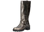 Stiefel LAZAMANI "Lazamani Stiefel Leder", Damen, Gr. 40, pewter, Leder, Schuhe Stiefel