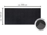 Fussmatte ANDIAMO "Easy, Made in Netherlands", grau (anthrazit), B:120cm H:5mm L:500cm, Kunstfaser, Teppiche, Fussmatte, Schmutzfangmatte, rutschhemmend, Innen- und überdachten Aussenbereich