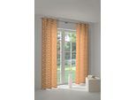 Vorhang ADAM "Retro Floret" Gr. 4, gelb (curry), B:145cm H:245cm, Jacquard, Baumwolle (Bio-Baumwolle), Gardinen, Vorhang, aus 100% Bio-Baumwolle