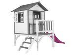 Ambia Garden Spielhaus , Grau, Lila, Weiß , Holz, Kunststoff , Hemlocktanne , 240x189x167 cm , EN 71, CE, FSC 100% , Freizeit & Co, Gartenspielzeug, Spielhäuser