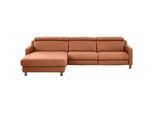 Valdera Ecksofa , Cognac , Leder , Echtleder , Semi-Anilinleder , Ottomane links, L-Form , 291x176 cm , Goldenes M , Typenauswahl, Lederauswahl, Stoffauswahl, seitenverkehrt erhältlich, Bettfunktion erhältlich , Wohnzimmer, Sofas & Couches, Wohnlandschaften, Ecksofas