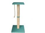 Kratzbaum , Türkis , Textil, Holzwerkstoff , 45x97x45 cm , Freizeit & Co, Tierbedarf, Tierzubehör
