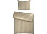 Dieter Knoll Bettwäsche , Beige , Textil , Streifen , 140x220 cm , pflegeleicht, atmungsaktiv, schadstoffgeprüft , Heimtextilien, Bettwäsche & Leintücher, Bettwäsche, Satin-Bettwäsche