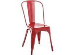 CLP Besucherstuhl Metall Rot , 44x89x48 cm , Esszimmer, Stühle