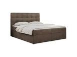 MKS Boxbett Erni 160/200 - Braun Velvet - H4 , Textil , H4 , Rechteckig , 160x200 cm , Schlafzimmer, Betten, Boxspringbetten