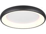 TRIO LEUCHTEN LED Deckenleuchte "CARDONA, runde LED Deckenlampe Büro, Ø 62cm, 4400 Lumen 38W, dimmbar", schwarz (schwarz matt), 1, Ø 62cm H: 10cm, 1 Stk., Leuchten, CCT - Lichtfarbe einstellbar 2300/3000/4000K, auch Wandmontage möglich, LED Deckenleuchte
