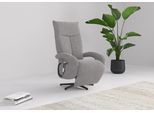 TV-Sessel SIT & MORE "Emely, inkl. Kopfteilverstellung & 360 Drehfunktion", grau (hellgrau), B:74cm H:112cm T:82cm, 100% Polyester, Sessel, wahlweise mit 2 Motoren, Akku & Aufstehhilfe