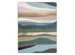 Wohndecke BIEDERLACK "Iceland Horizon mit geketteltem Zierstich", beige (marmor, stone), B:220cm L:240cm, Baumwolle, Polyacryl, Polyester, Wohndecken, Wohndecke, Made in Germany