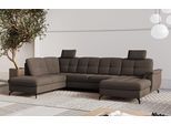 Wohnlandschaft SIT & MORE "Zora", braun (espresso), B:319cm H:92cm T:212cm, 90% Polyester 10% Polyamid, Sofas, Wohnlandschaft, wahlweise mit Bettfunktion und Bettkasten