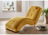 Relaxliege HOME AFFAIRE "Vengo 2, moderne Solitär Relaxpolsterliege, bequem und elegant", gelb, B:70cm H:92cm T:170cm, Sofas, mit Kopfkissen, Mattenoptik auf Korpus