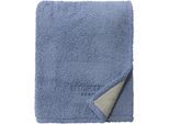 Wohndecke HECHTER PARIS "0238003", blau, B:150cm L:200cm, Polyester, Wohndecken, Wohndecke, Sherpa Wohndecke, Kuscheldecke, superweich, bequem, wohlig warm