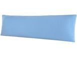 Kissenbezug BELLANA "Mako-Jersey", blau (mittelblau), B:40cm L:140cm, Jersey, Obermaterial: 100% Baumwolle, Kissenbezüge, Kissenbezug, für Seitenschläferkissen