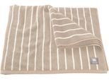 Badetuch MUSTERRING "Needlestripe", beige, B:100cm L:150cm, Jacquard, Baumwolle, Handtücher, Badetuch, hautschmeichelnd, super weich