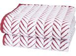Handtücher ROSS "Sensual 9002", rot (vino, weiß), B:50cm L:100cm, Frottier, Obermaterial: 100% Baumwolle, Handtücher, im Zopfmusterstil