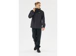 Outdoorjacke WEATHER REPORT "DELTON W-PRO15000", Herren, Gr. XL, schwarz (dunkelgrau, schwarz), 94% Polyester, 6% Elasthan, bedruckt, mehrfarbig, normal, hoch geschlossener Ausschnitt, Jacken Outdoorjacke, ist atmungsaktiv, wasser- und winddicht