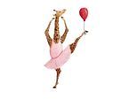 Leinwandbild QUEENCE "Ballerina Giraffe", rosa (farbe bild(er): rosa), B:80cm H:120cm T:2cm, Canvas, Holzrahmen, Bilder, Leinwandbild, Premium-Leinwandstoff, Handarbeit aus Deutschland, Kindermotiv