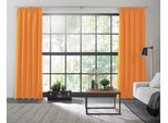 Vorhang WIRTH "Dim out", orange, B:142cm H:175cm, Polyester, Gardinen, Vorhang, nach Mass