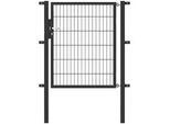Zauneinzeltür ALBERTS "Flexo", grau (anthrazit), B:100cm H:120cm, Stahl, Tore, 100 cm Breite, in versch. Höhen