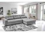 Ecksofa EXXPO - SOFA FASHION "Bonito, mit Rücken- und Sitztiefenverstellung, inkl. Bett & Bettkasten", grau, B:260cm H:85cm T:176cm, Sofas, Ecksofa, Sitztiefenverstellung,Höhenverstellung