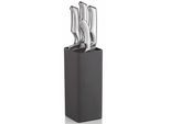 Messerblock BUDDY'S "Buddy´s BBQ", schwarz, B:9,5cm H:22cm L:9,5cm, Messerblöcke, Messerblock, Kunststoff, eckig, herausnehmbarer Bürsteneinsatz, unbestückt