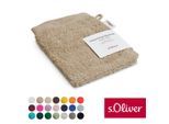 Waschhandschuh S.OLIVER "s.Oliver, Premium Qualität, 600 gr/m², auch als Sets erhältlich", beige, B:16cm L:21cm, Walkfrottier, Obermaterial: 100% Baumwolle, Handtücher, große Farbauswahl, auch als Duschtuch, Handtuch, Gästetuch
