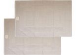 Hotelmatte DYCKHOFF "Nature", grau (stein), H:3mm, Baumwolle, Badematten, Hotelmatte, 2 teilig