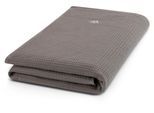 Duschtuch ROSS "Waffelpique", grau (flanell), B:70cm L:140cm, Frottier, Baumwolle, Handtücher, 100% Baumwolle