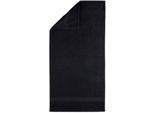 Handtücher EGERIA "Diamant", schwarz, B:50cm L:100cm, Frotteevelours, Obermaterial: 100% Baumwolle, Handtücher, Uni Programm mit schmaler Bordüre, 100 % Baumwolle