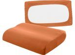 Kissenbezug BELLANA "Universal Jersey", orange (papaya), B:80cm L:40cm, Feinjersey, Obermaterial: 95% Baumwolle, 5% Elasthan, Kissenbezüge, Kissenbezug, passend für Nackenstützkissen
