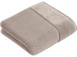 Handtuch VOSSEN "Pure", grau (urban grau), B:50cm L:100cm, Webfrottier, Obermaterial: 100% Baumwolle, Handtücher, Baumwolle & VEGAN, mit eleganter Veloursbordüre