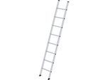 MUNK Anlegeleiter mit Sprossen, Profiausführung, Breite 420 mm, 8 Sprossen, Holm 58 x 25 mm