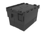 Mehrweg-Stapelbehälter, LxBxH 400 x 300 x 264 mm, schwarz kaiserkraft