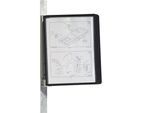 DURABLE Wandhalter-Komplett-Set, magnetisch, 5 Klarsichttafeln DIN A4, VE 2 Stk, Rahmen schwarz, ab 3 VE