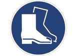 Gebotskennzeichen, Fußschutz benutzen, VE 10 Stk, Folie, Ø 100 mm kaiserkraft