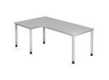 Freiformtisch, HxBxT 760 x 2000 x 1200 mm, alusilber / lichtgrau kaiserkraft