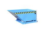 eurokraft pro Kippmulde mit Klappmechanismus, Bauform niedrig, Volumen 0,4 m³, blau RAL 5012