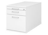 eurokraft pro Rollcontainer, 1 Utensilienschub, 1 Materialschub, 1 Hängeregistratur, Tiefe 800 mm, weiß