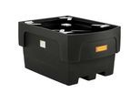 CEMO PE-Auffangwanne für Tankcontainer IBC/KTC, für 1 x IBC/KTC Abfüllvorsatzbehälter, mit PE-Stützkreuz