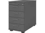 eurokraft pro Standcontainer, 1 Utensilienschub, 4 Materialschübe, graphit